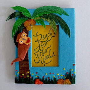 Origami-Magnetic-Decor-with-a-Quote–Monkey-on-Coconut-Tree