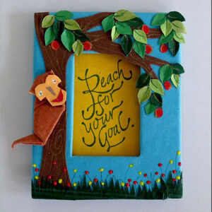 Picturesque-Origami-Magnetic-Decor-with-a-Quote-Monkey-on-Fruit-Tree