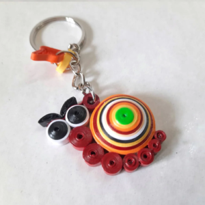 Snail-Paper-Quilled-Fun-Designed-Keychain